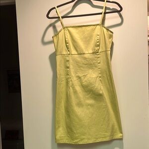 Wild Fable Green Spaghetti Strap Mini Dress Summer Back Zipper